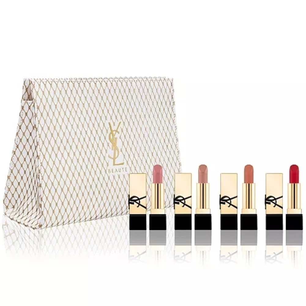 Yves Saint Laurent 5-Piece Rouge Pur Couture Satin Mini Lipstick Set